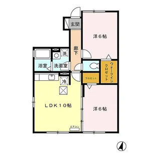 ワイズガーデン A【1階】の間取り