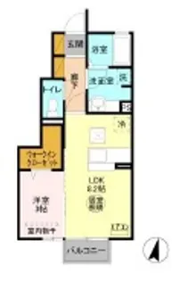 リッツハウスEーAKATSUKA【1階】の間取り