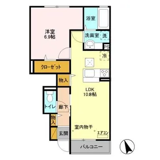 ドッググレイスコート【1階】の間取り