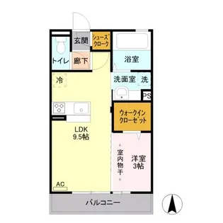 Mスカイ Ⅱ【305号室】の間取り