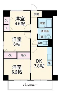 アルデール三郷C【3階】の間取り