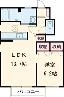 カーサ・アトリオ D【1階】の間取り
