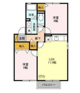 グレイススクエア A【1階】の間取り