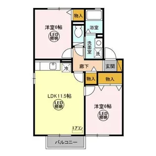 グレイススクエア A【1階】の間取り