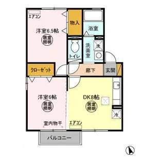 グリーンヴィラ カサハラ B【1階】の間取り