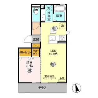 エクセルシオールⅡ【1階】の間取り