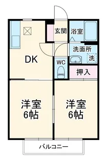 サンビレッジおのはらB棟【2階】の間取り