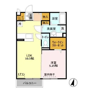 シエニールベルテ【1階】の間取り