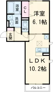 HANABUSA Ⅳ【1階】の間取り