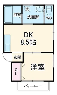 ウィングポート【201号室】の間取り