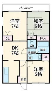 シティハイツ早稲田【1階】の間取り