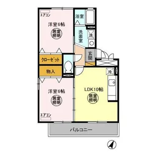 サニーハウス Ⅱ【3階】の間取り