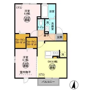 グランマーレ E【2階】の間取り