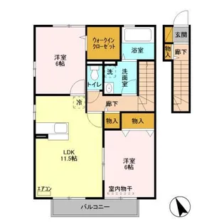 プレアデス見川 C【2階】の間取り