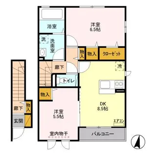 アクアパーム D【2階】の間取り