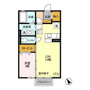 アムール・ヴィラ【1階】の間取り