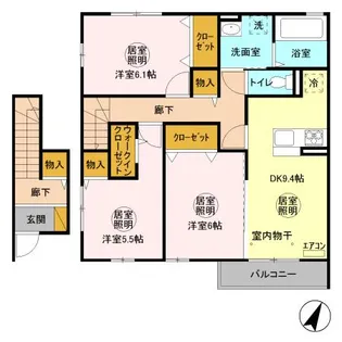 レイクビューみなみ【2階】の間取り