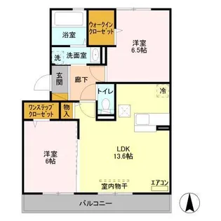 メルシー B【1階】の間取り