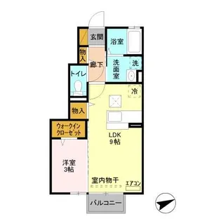 ソレアード B【1階】の間取り