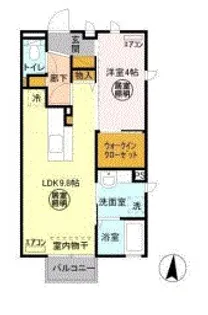 大黒屋 十番館【2階】の間取り