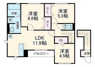 なんてんの郷 Ⅱ【2階】の間取り