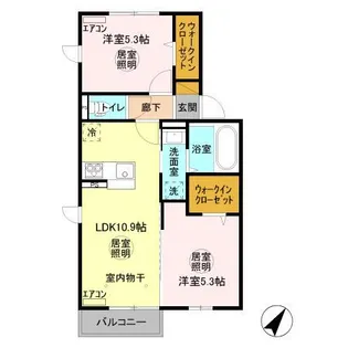 三の丸キャッスル B【2階】の間取り