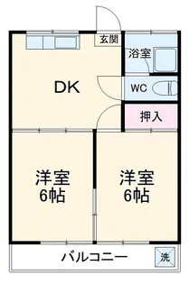 船橋コーポ3号棟【1階】の間取り
