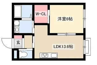 レトア荒子イースト【102号室】の間取り