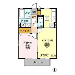 モンレーブ【1階】の間取り