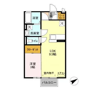 ヘクセンハウス堀町【1階】の間取り