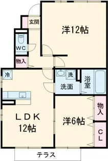 フェリア姫子【1階】の間取り