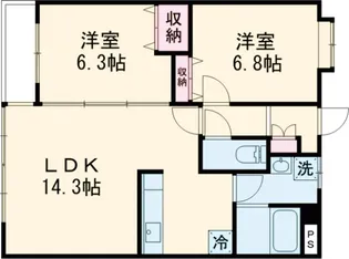グランベール【5階】の間取り