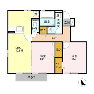 ベル テール B【1階】の間取り