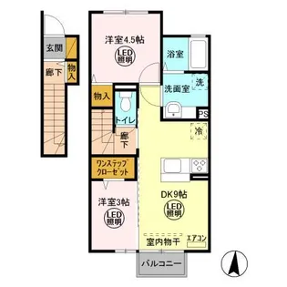 LA VITA(ラ・ヴィータ)【2階】の間取り