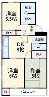 ヴィラフローレンス【3階】の間取り