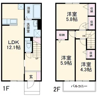 グリシーナⅠ【1階】の間取り