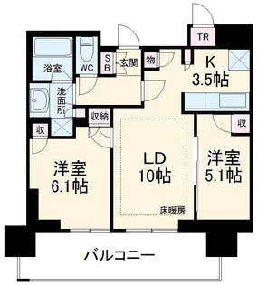 津田沼ザ・タワー【34階】の間取り