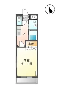 リビュール上縄【106号室】の間取り