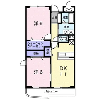 クラージュ ドゥー【3階】の間取り