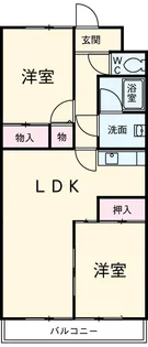 ラテラ鵜の森【3A号室】の間取り