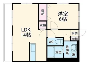エスポワール七宝【2A号室】の間取り