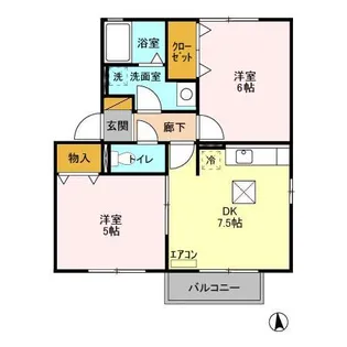 セピアコート D棟【1階】の間取り