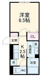 クレール藤沢Ⅱ【1階】の間取り