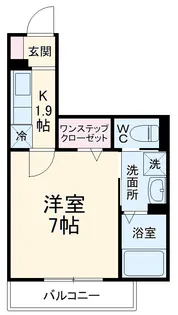 クレール藤沢Ⅱ【1階】の間取り