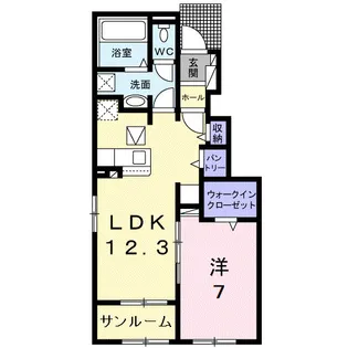 ベルメゾンシエル【1階】の間取り