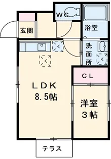 アンピア【101号室】の間取り