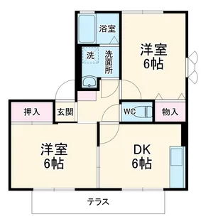 ボナール新城A【101号室】の間取り