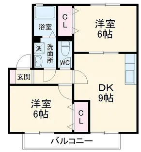 ボナール新城 A棟【2階】の間取り