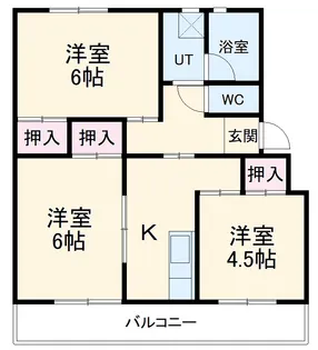 赤坂コーポ北棟【2階】の間取り