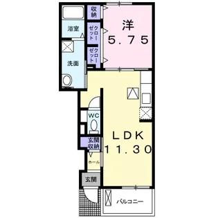 レリーナA【103号室】の間取り